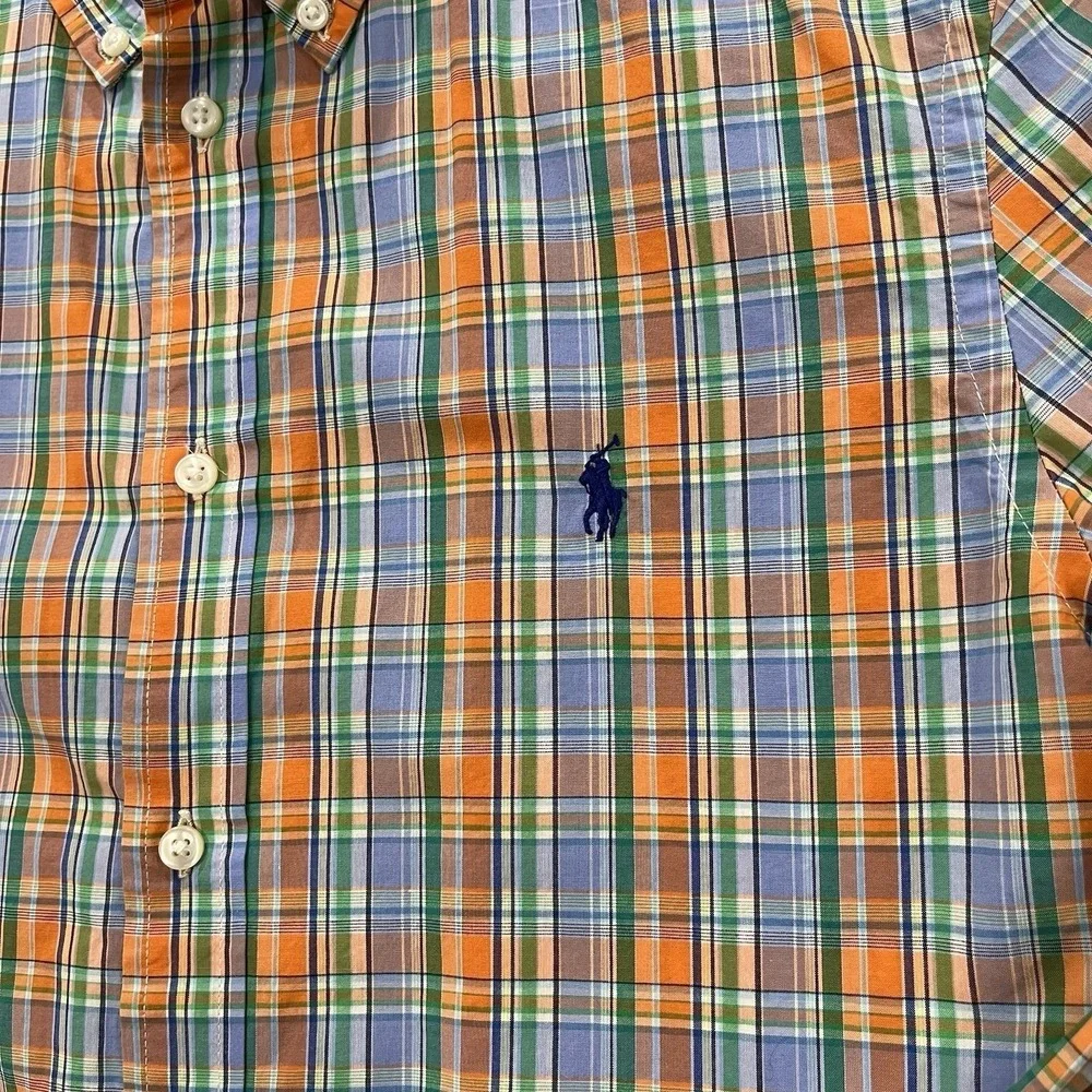 Polo Ralph Lauren Boys XL 18-20 Plaid Cotton Long Sleeve Button Down Shirt
